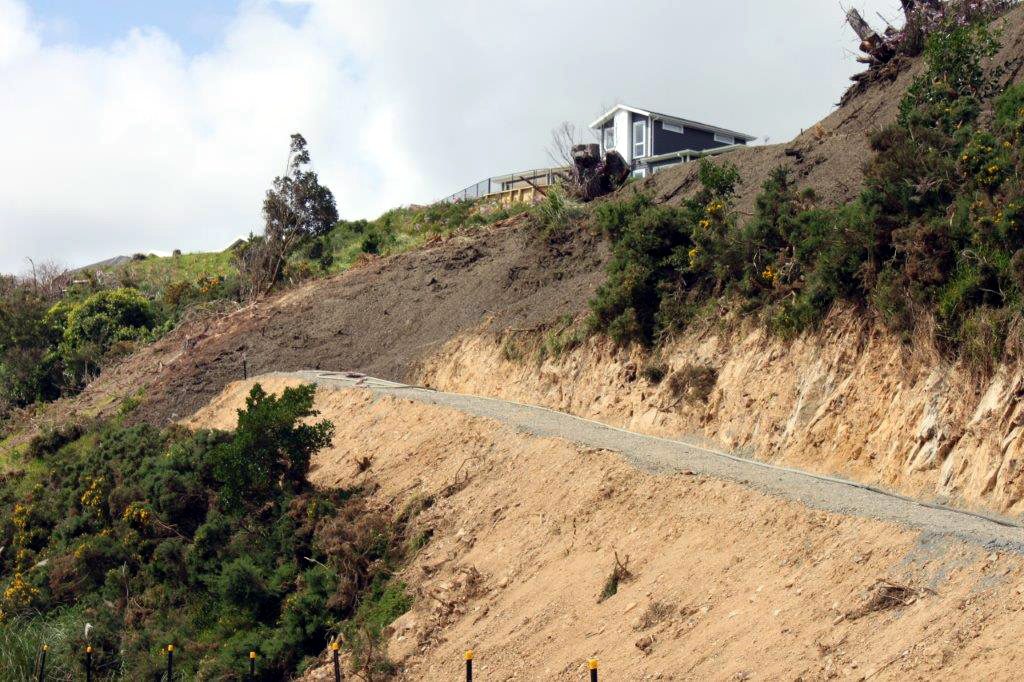 Bare eroded bank before stabilisation