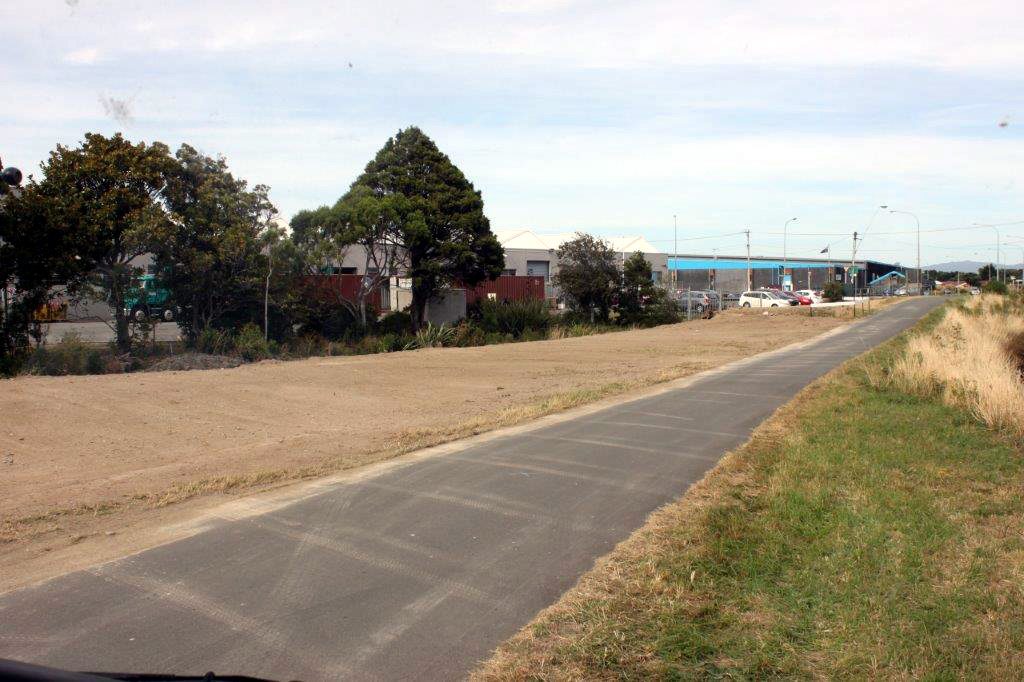 Path and verge prepared for grassing